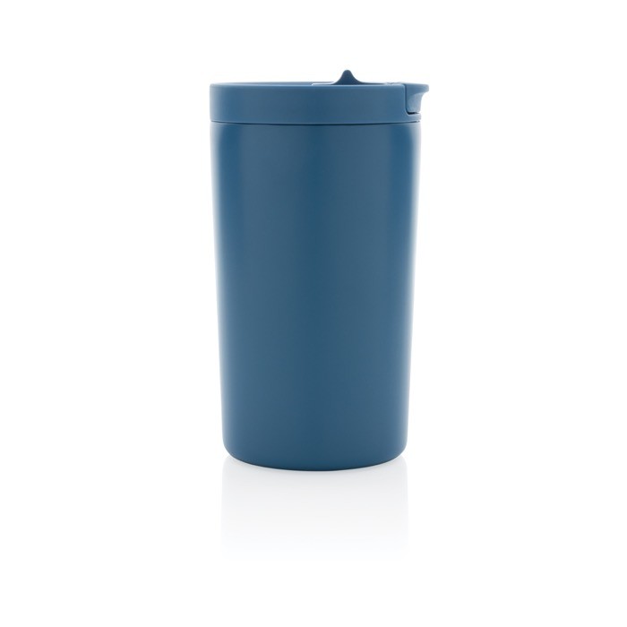 Vasos térmicos de acero con cierre hermético color azul tercera vista Vasos térmicos de acero con cierre hermético color azul tercera vista