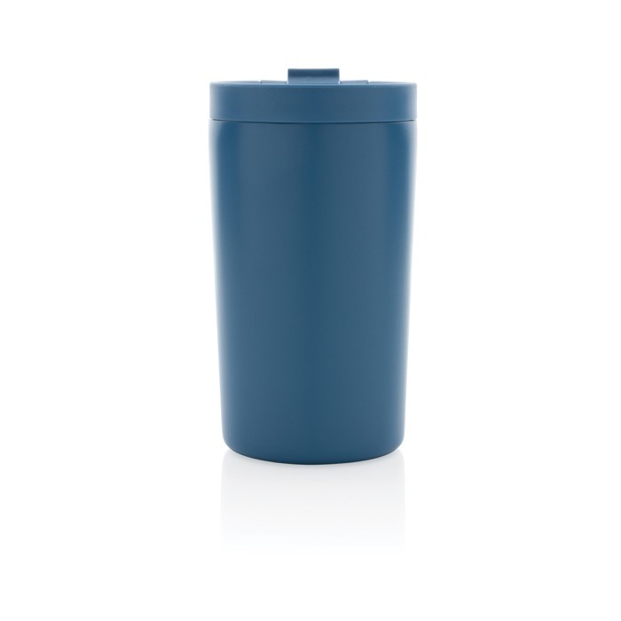 Vasos térmicos de acero con cierre hermético color azul cuarta vista Vasos térmicos de acero con cierre hermético color azul cuarta vista