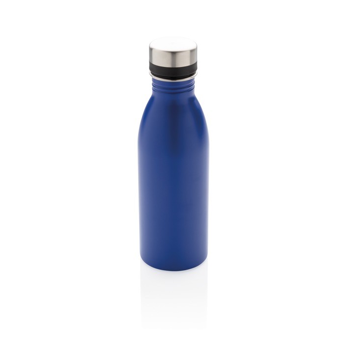 Botellas de acero reciclado antifugas sin BPA color azul