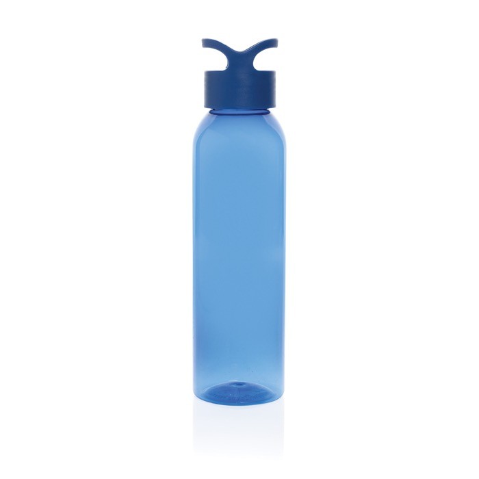 Botella de RPET ideal para el gimnasio con tapón de rosca 650ml color azul segunda vista Botella de RPET ideal para el gimnasio con tapón de rosca 650ml color azul segunda vista