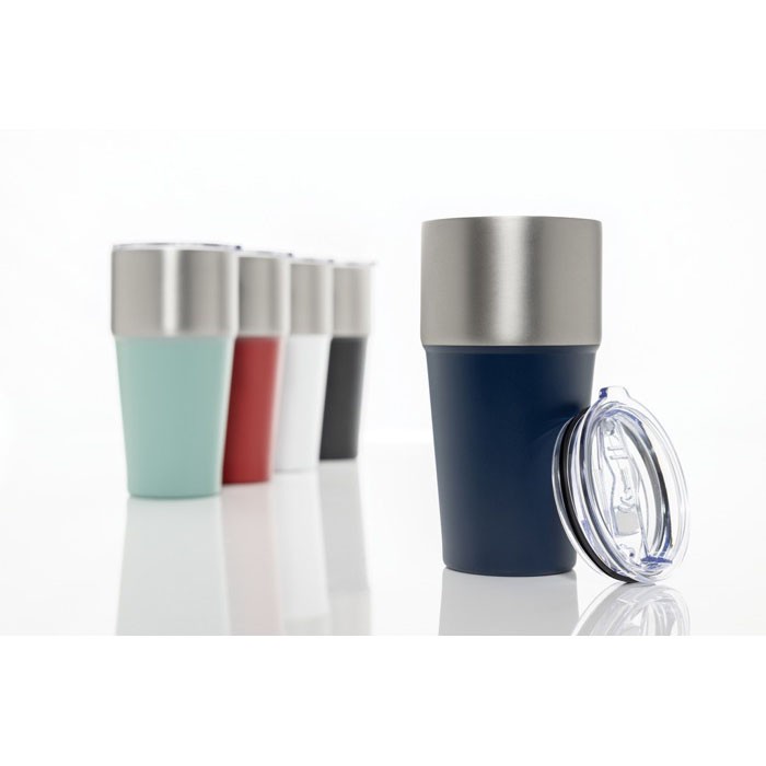 Vaso térmico de acero inoxidable reciclado antigoteo de 500ml color negro Vaso térmico de acero inoxidable reciclado antigoteo de 500ml color negro