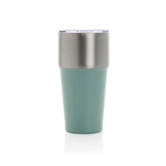 Vaso térmico de acero inoxidable reciclado antigoteo de 500ml color verde quinta vista Vaso térmico de acero inoxidable reciclado antigoteo de 500ml color verde quinta vista