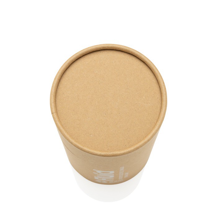 Vaso térmico de acero inoxidable reciclado antigoteo de 500ml color verde segunda vista con caja Vaso térmico de acero inoxidable reciclado antigoteo de 500ml color verde segunda vista con caja