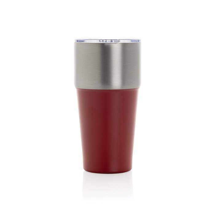 Vaso térmico de acero inoxidable reciclado antigoteo de 500ml color rojo quinta vista Vaso térmico de acero inoxidable reciclado antigoteo de 500ml color rojo quinta vista