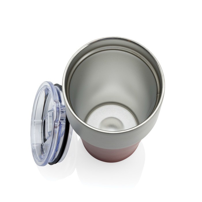 Vaso térmico de acero inoxidable reciclado antigoteo de 500ml color rojo sexta vista Vaso térmico de acero inoxidable reciclado antigoteo de 500ml color rojo sexta vista