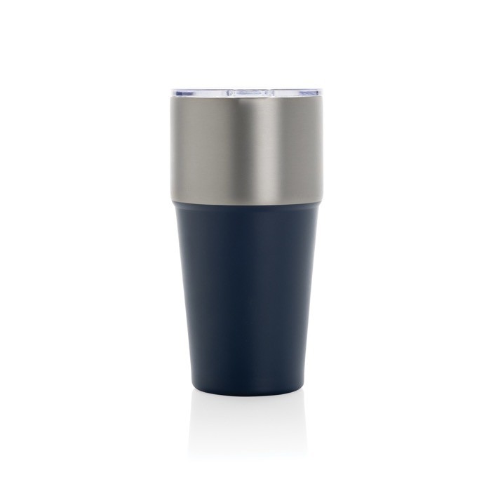 Vaso térmico de acero inoxidable reciclado antigoteo de 500ml color azul marino quinta vista Vaso térmico de acero inoxidable reciclado antigoteo de 500ml color azul marino quinta vista