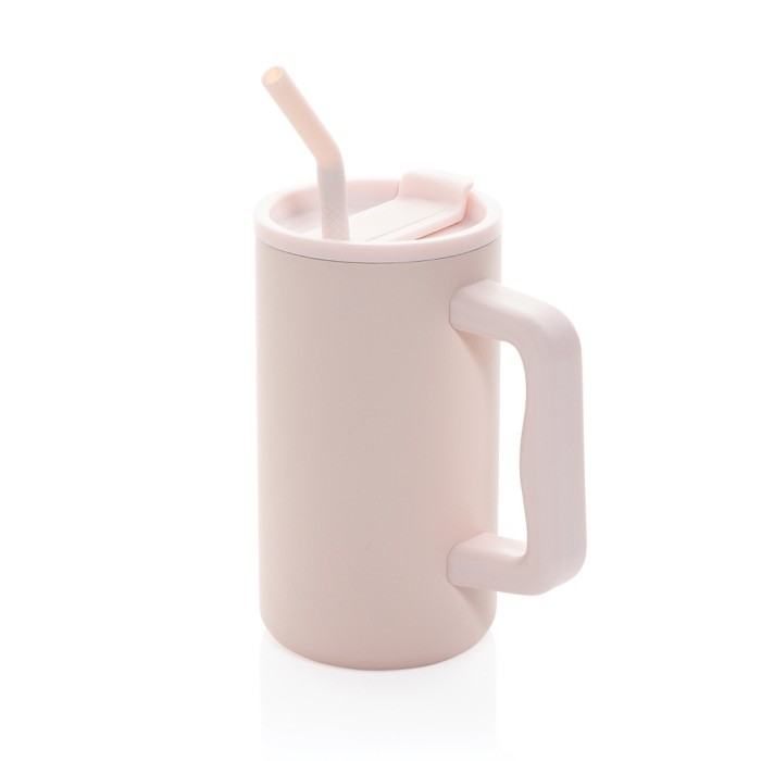 Taza térmica elegante de acero inoxidable reciclado 800ml color rosa