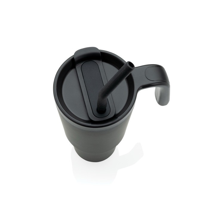 Vaso térmico de acero inoxidable reciclado antigoteo de 900ml color negro séptima vista