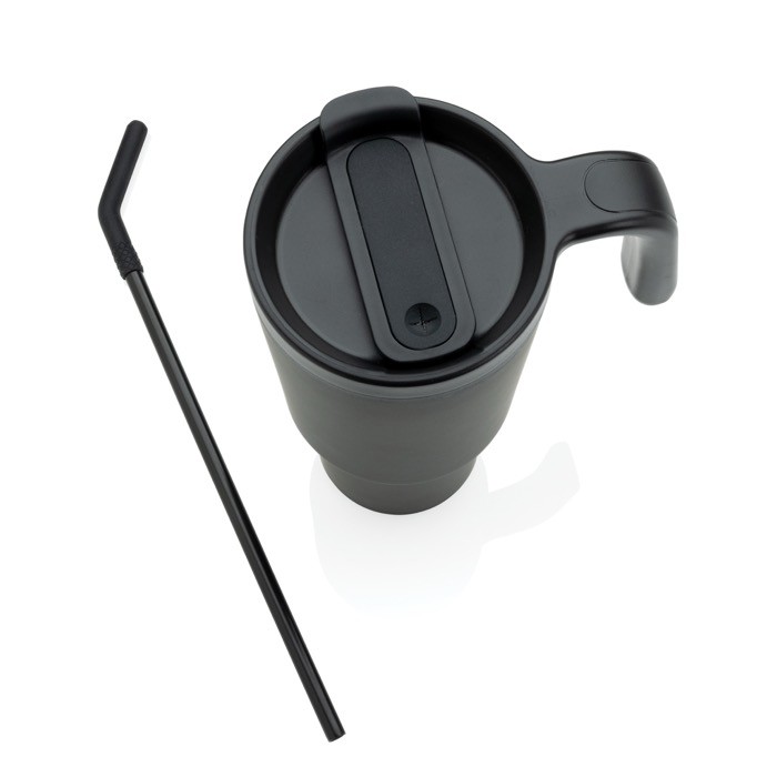 Vaso térmico de acero inoxidable reciclado antigoteo de 900ml color negro octava vista