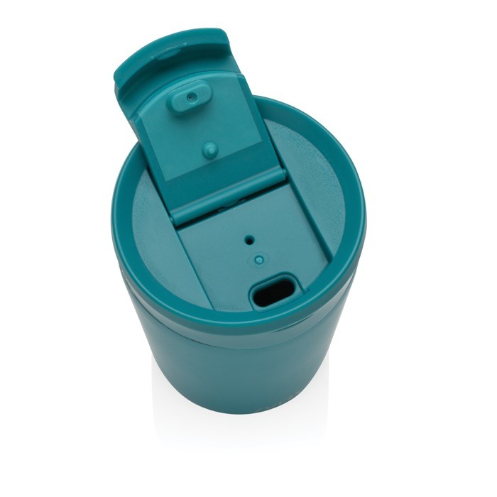 Tazas térmicas personalizadas sostenibles color turquesa sexta vista Tazas térmicas personalizadas sostenibles color turquesa sexta vista