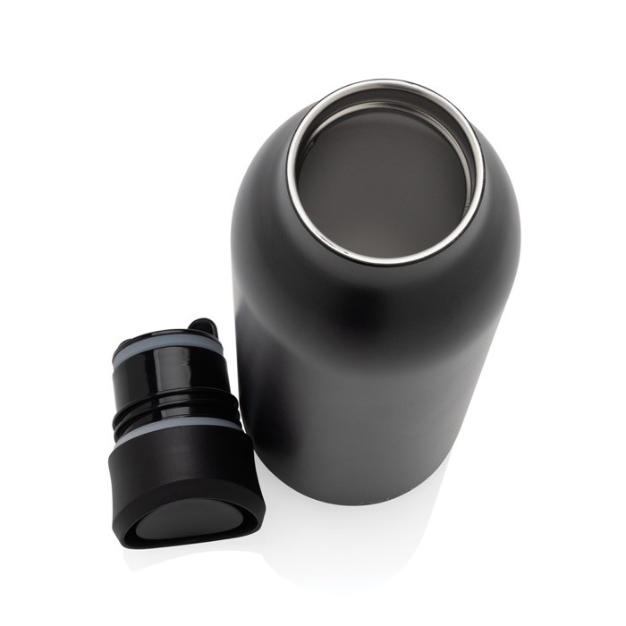 Botella ecológica con experiencia de bebida 360° 600 ml Avira Alok color negro quinta vista