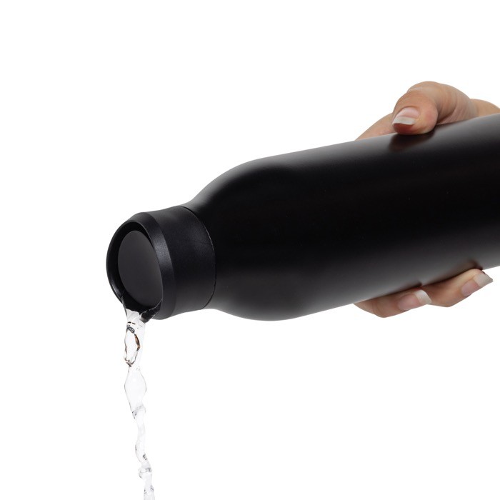 Botella ecológica con experiencia de bebida 360° 600 ml Avira Alok color negro sexta vista