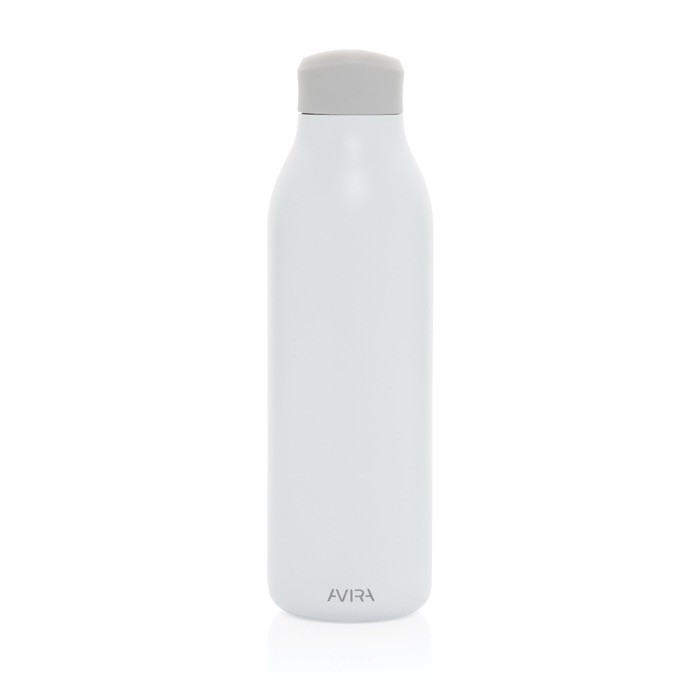 Botella ecológica con experiencia de bebida 360° 600 ml Avira Alok color blanco segunda vista