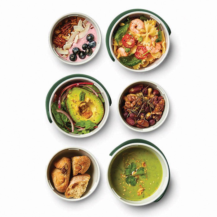 Fiambrera tipo vaso de 2 recipientes herméticos Black+Blum 900ml color turquesa