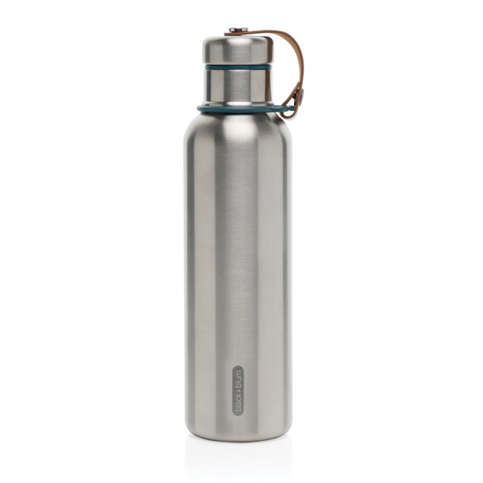 Botella térmica de acero inoxidable con asa Black+Blum 750ml color turquesa tercera vista Botella térmica de acero inoxidable con asa Black+Blum 750ml color turquesa tercera vista