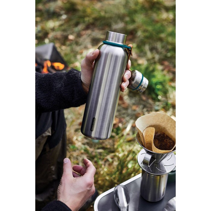 Botella térmica de acero inoxidable con asa Black+Blum 750ml color turquesa Botella térmica de acero inoxidable con asa Black+Blum 750ml color turquesa