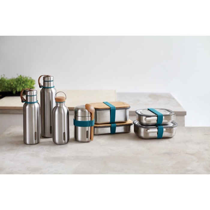 Botella térmica de acero inoxidable con asa Black+Blum 750ml color turquesa Botella térmica de acero inoxidable con asa Black+Blum 750ml color turquesa