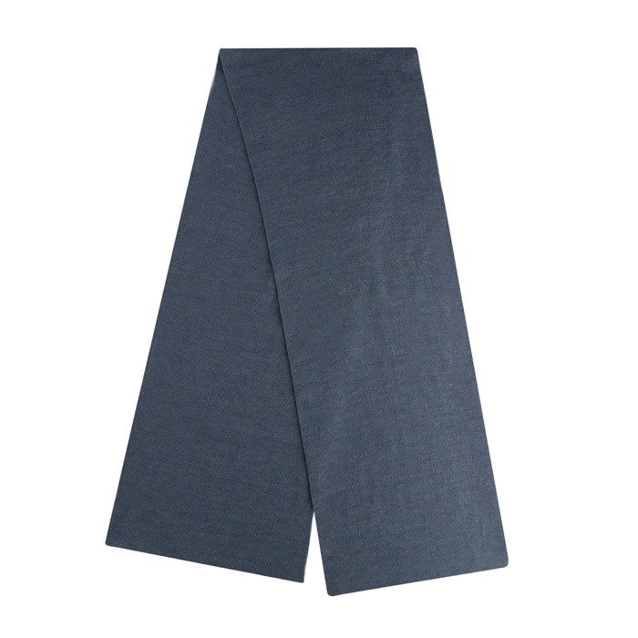 Bufanda acrílica de Polylana® de estilo elegante y sofisticado color azul grisáceo segunda vista