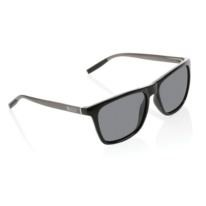 Gafas eco de sol polarizadas con protección UV400 Swiss Peak color negro