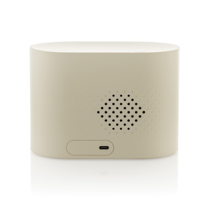 Reloj despertador eco con luz gradual y paisajes sonoros relajantes color beige sexta vista