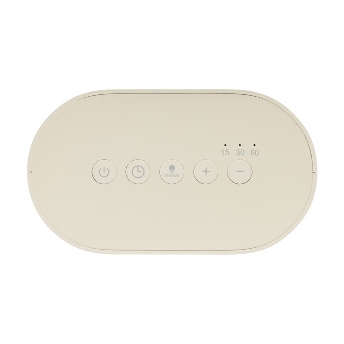 Reloj despertador eco con luz gradual y paisajes sonoros relajantes color beige séptima vista