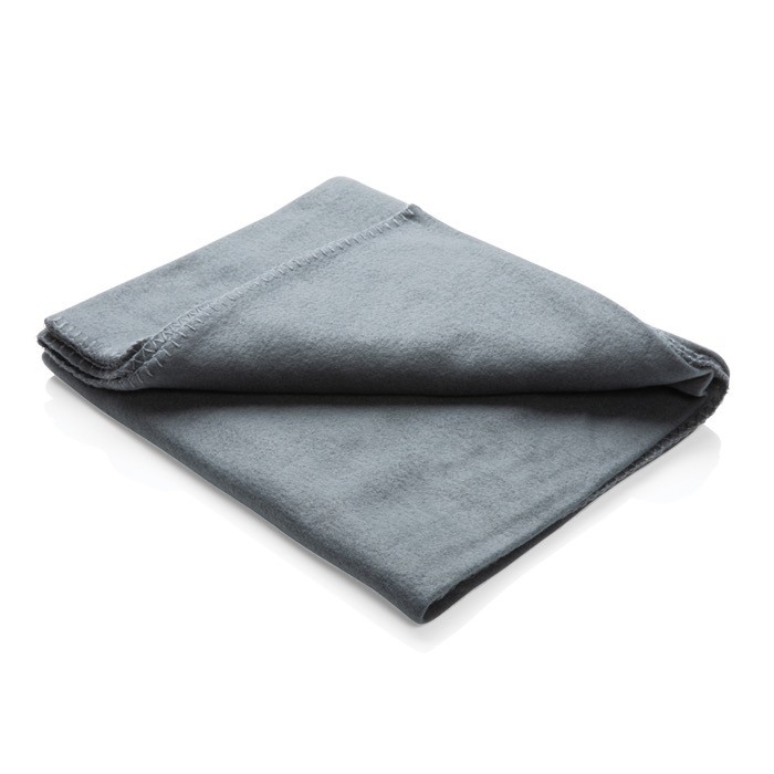 Manta polar con bolsa de transporte color gris Manta polar con bolsa de transporte color gris