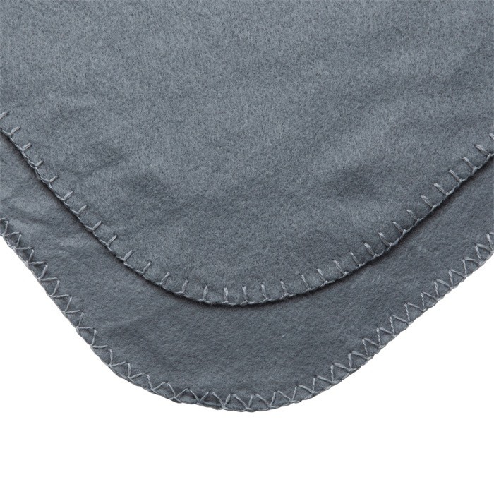 Manta polar con bolsa de transporte color gris tercera vista Manta polar con bolsa de transporte color gris tercera vista