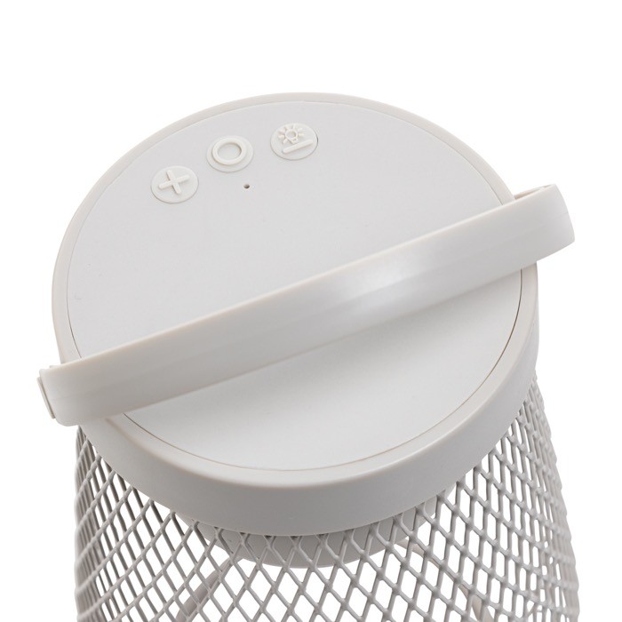 Lámpara de mesa de plástico reciclado con 3 modos de brillo IPX4 color gris cuarta vista