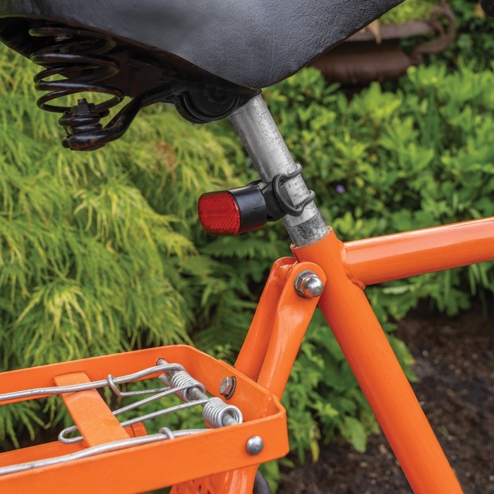 Set de dos luces de bici de plástico reciclado con 5 modos de luz color negro Set de dos luces de bici de plástico reciclado con 5 modos de luz color negro