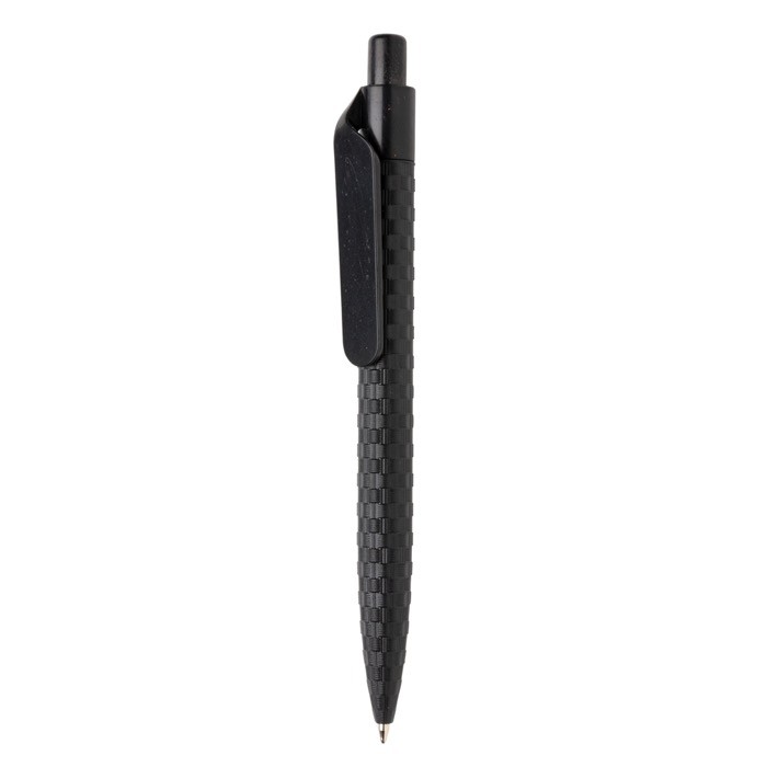 Bolígrafo de diseño fabricado en paja de trigo color negro Bolígrafo de diseño fabricado en paja de trigo color negro
