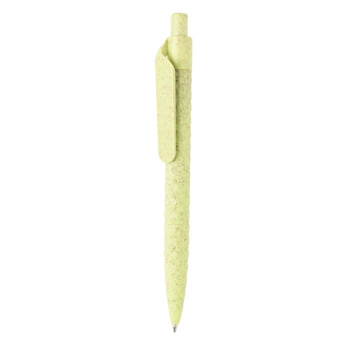 Bolígrafo de diseño fabricado en paja de trigo color verde claro Bolígrafo de diseño fabricado en paja de trigo color verde claro