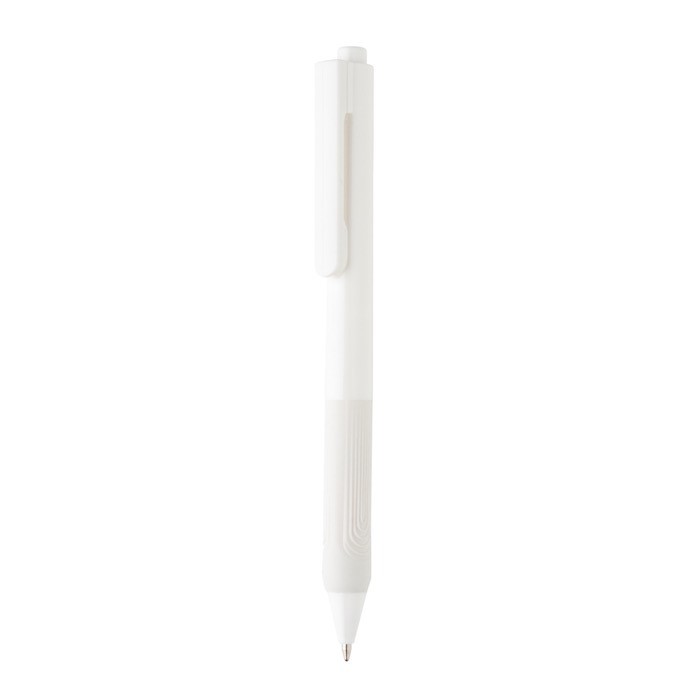 Bolígrafo de tinta alemana con silicona color blanco Bolígrafo de tinta alemana con silicona color blanco