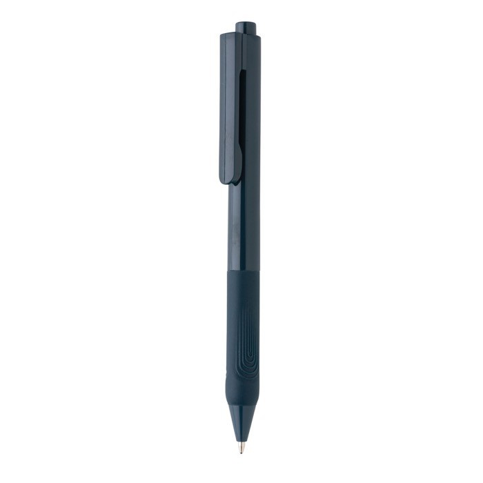 Bolígrafo de tinta alemana con silicona color azul marino Bolígrafo de tinta alemana con silicona color azul marino