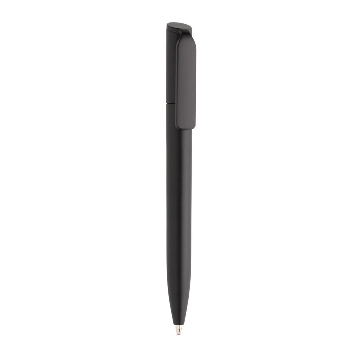 Mini bolígrafo ecológico con giro y tinta azul Dokumental® color negro Mini bolígrafo ecológico con giro y tinta azul Dokumental® color negro