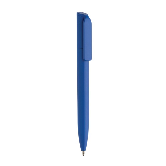 Mini bolígrafo ecológico con giro y tinta azul Dokumental® color azul real Mini bolígrafo ecológico con giro y tinta azul Dokumental® color azul real