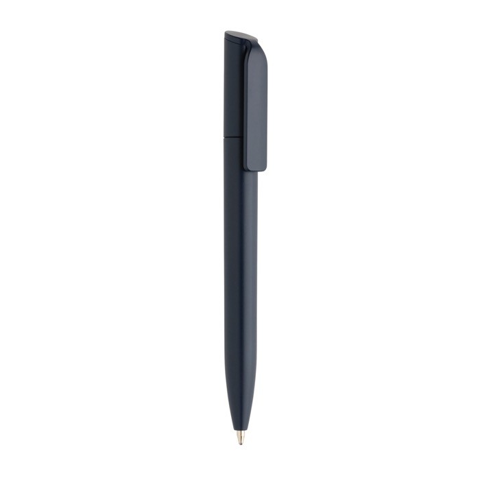 Mini bolígrafo ecológico con giro y tinta azul Dokumental® color azul marino Mini bolígrafo ecológico con giro y tinta azul Dokumental® color azul marino