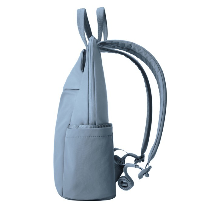 Mochila expansible en tejido reciclado con cremallera Duo-Zipper 16” color azul octava vista