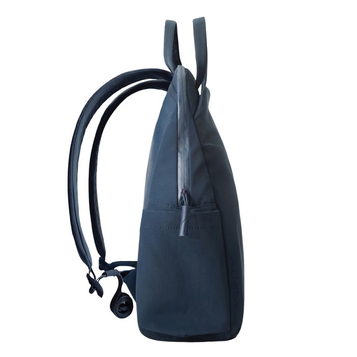 Mochila expansible en tejido reciclado con cremallera Duo-Zipper 16” color azul marino octava vista