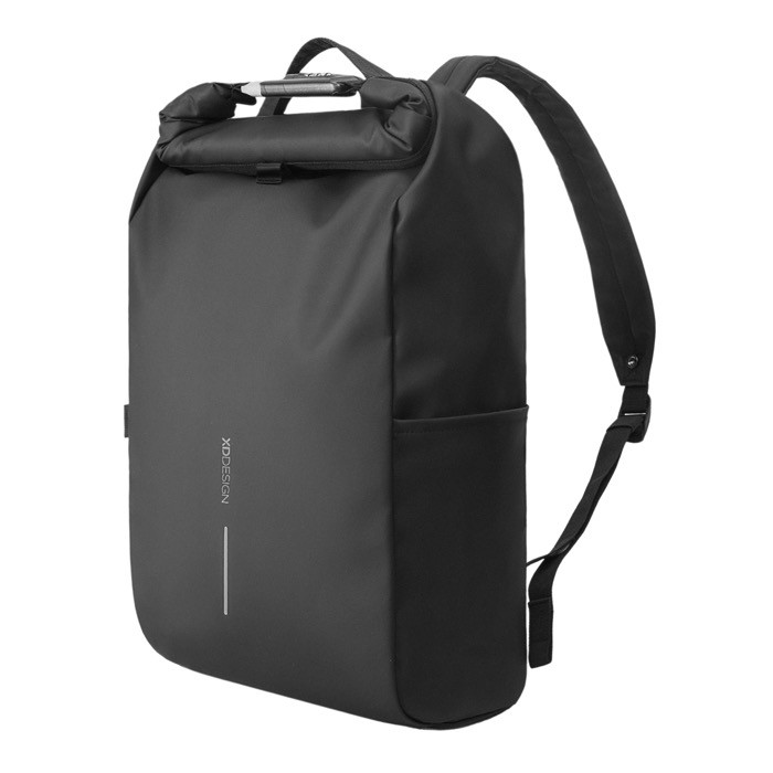 Mochila urbana impermeable con fijación a bicicleta y antirrobo 16” color negro octava vista