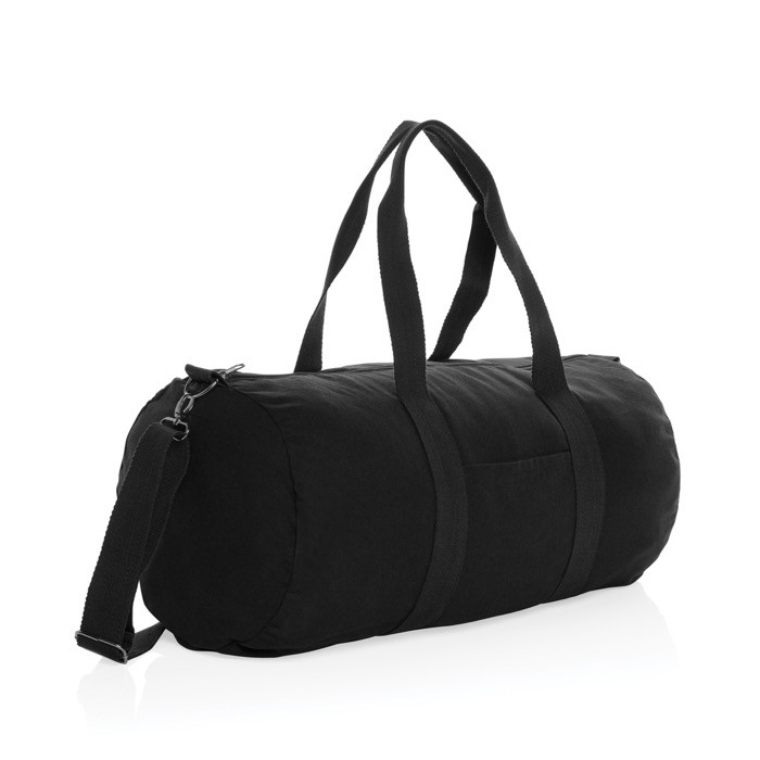 Bolsa de viaje de lona ecológica con asas color negro Bolsa de viaje de lona ecológica con asas color negro