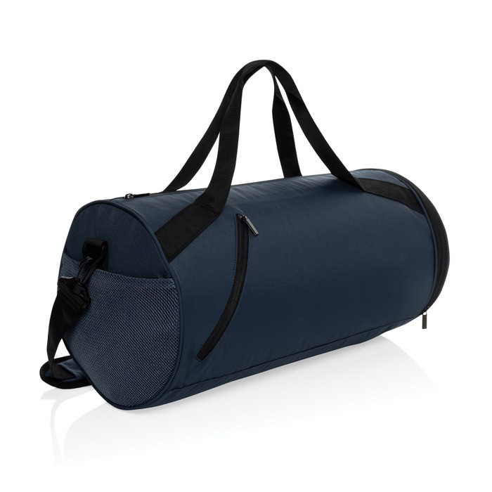 Bolsa de deporte de RPET con correo ajustable capacidad 25L color azul marino Bolsa de deporte de RPET con correo ajustable capacidad 25L color azul marino