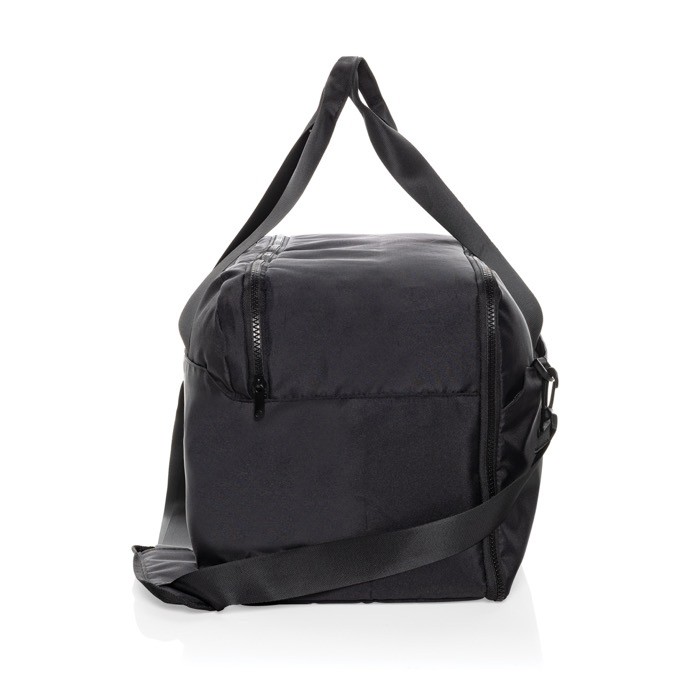 Bolsa de fin de semana con compartimento para PC 15” Swiss Peak color negro tercera vista Bolsa de fin de semana con compartimento para PC 15” Swiss Peak color negro tercera vista