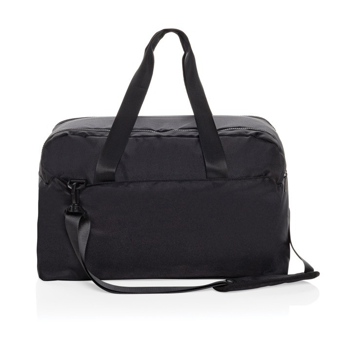 Bolsa de fin de semana con compartimento para PC 15” Swiss Peak color negro cuarta vista Bolsa de fin de semana con compartimento para PC 15” Swiss Peak color negro cuarta vista