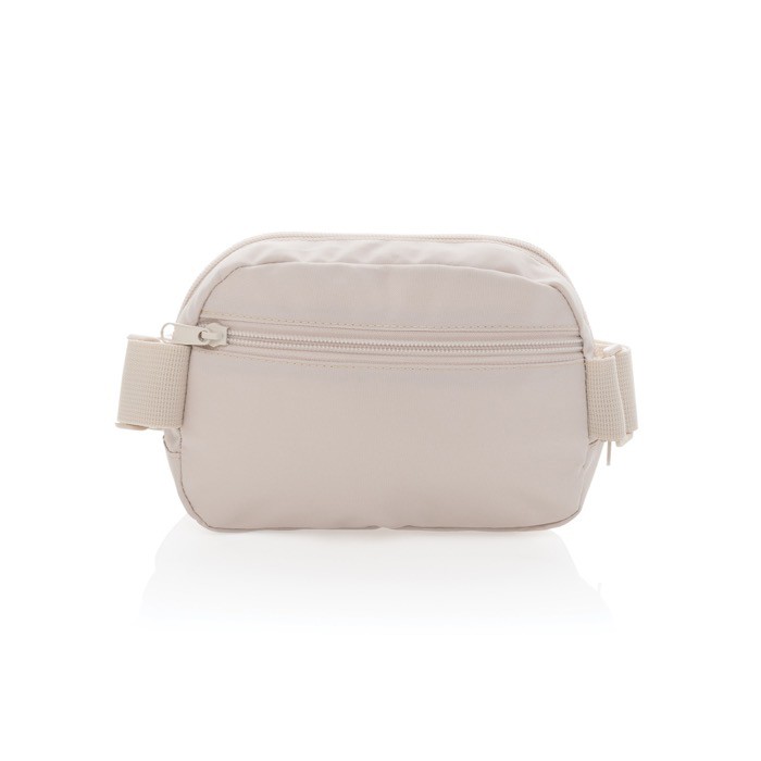 Bolsa bandolera mutliusos de RPET con correa y capacidad de 1L color beige tercera vista