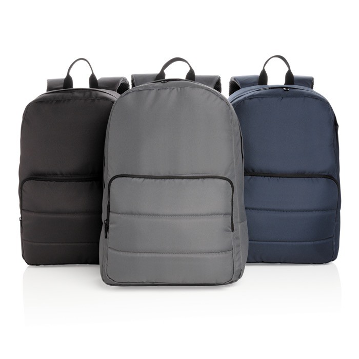 Mochila eco para portátil color negro vista general Mochila eco para portátil color negro vista general