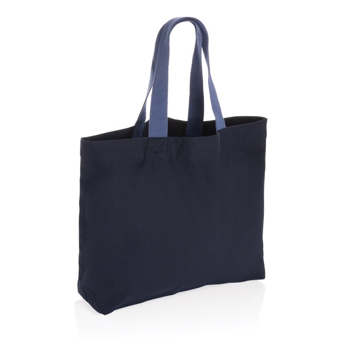 Bolsa de lona reciclada de 240 g/m2 grande color azul marino Bolsa de lona reciclada de 240 g/m2 grande color azul marino