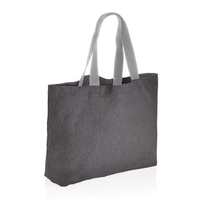 Bolsa de lona reciclada de 240 g/m2 grande color gris oscuro Bolsa de lona reciclada de 240 g/m2 grande color gris oscuro