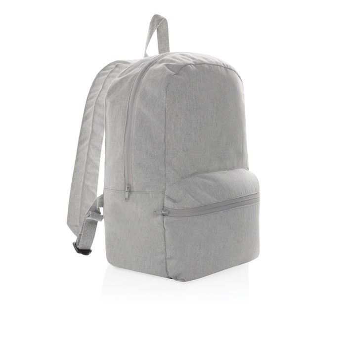 Mochila de lona reciclada 285 g/m2 sin teñir color gris