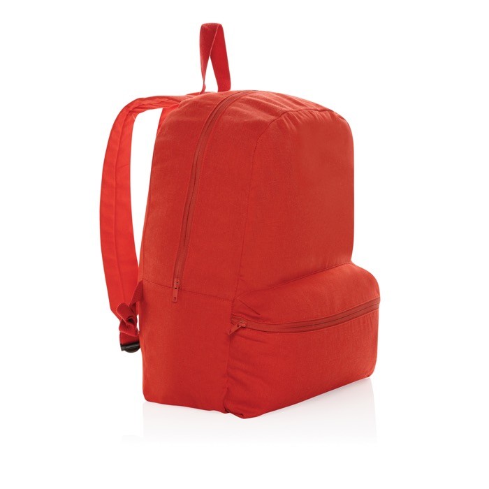 Mochila de lona reciclada 285 g/m2 en color color rojo
