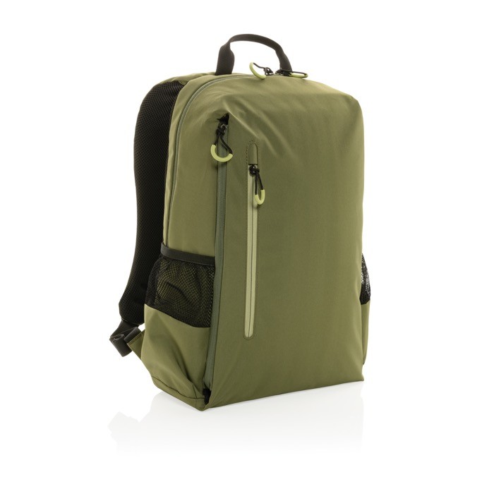 Mochila con USB, RFID y bolsillo para PC de 15,6'' color verde oscuro